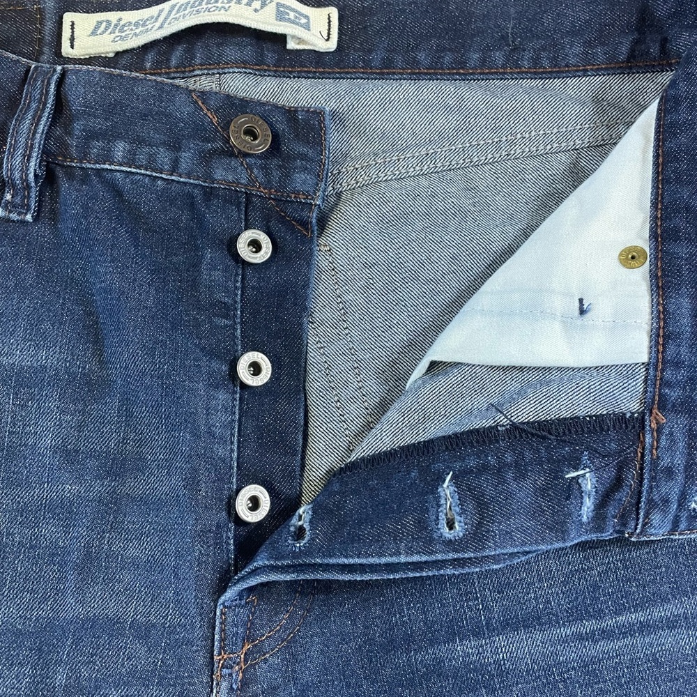 Diesel Indigo Men's Straight Jeans - Picture 2 of 16
